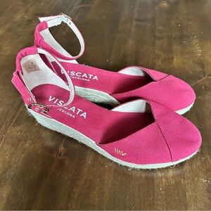 Viscata Barcelona‎ Spain Espadrille Shoe Red 39 European Vacation Travel Classic
